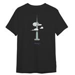 تی شرت آستین کوتاه مردانه مدل برج میلاد کد0122 رنگ مشکی