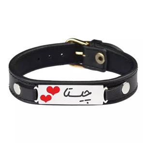 دستبند زنانه گیلواره زراوشان مدل چرم طبیعی اسم چیستا کد CLK 191