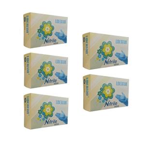 دستکش نیتریل لیبرتون مدل 05 سایز مدیوم مجموعه 5 عددی