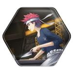 پیکسل خندالو طرح سوما و ارینا انیمه جنگ غذاها Food Wars مدل شش ضلعی کد 17026