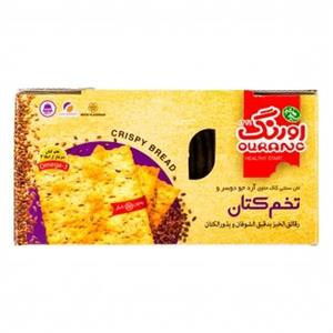 نان سنتی کاک حاوی ارد جودوسر با تزیین کتان اورنگ مقدار 400 گرم Ourang Enriched Bread With OXT Flour And Flaxseed 400gr 