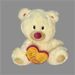 عروسک طرح خرس تدی مدل Teddy Bear with Heart کد SZ11/896 ارتفاع 21 سانتی‌متر