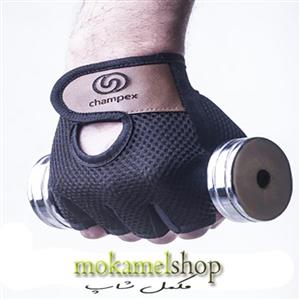 دستکش تمرین با وزنه چمپکس مدل Gear Man مچ بند دار سایز متوسط Champex Gear Man Wristband Lifting Gloves Medium