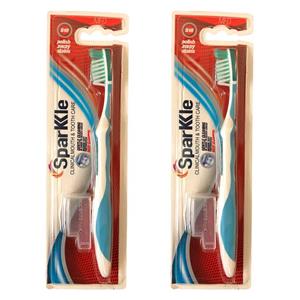 مسواک اسپارکل مدل s18 با برس متوسط مجموعه 2 عددی -