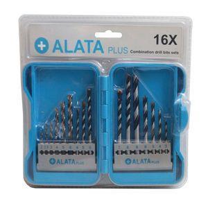 مته فلز و چوب و بتن آلاتا پلاس مدل YP-2-2.5-3-4-5-6-8MM مجموعه 16 عددی