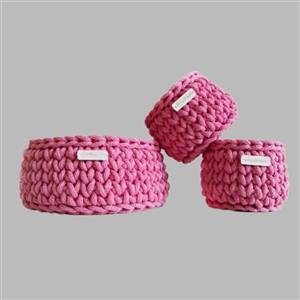 سبد قلاب بافی تریکو کد 898556 مجموعه 3 عددی