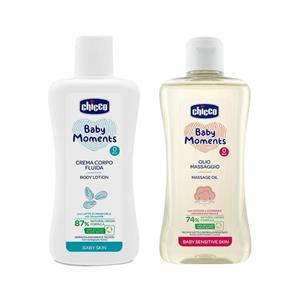 لوسیون بدن و روغن ماساژ کودک چیکو مدل C10242 حجم 200 و 200 میلی لیتر