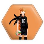 پیکسل خندالو طرح هیناتا شویو انیمه هایکیو Haikyu مدل شش ضلعی کد 17780