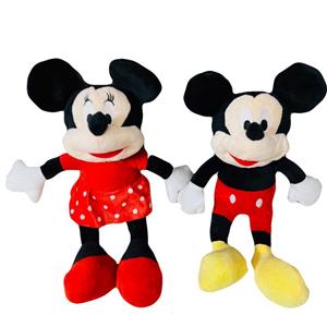 عروسک طرح میکی و مینی موس مدل JIMI110 ارتفاع 36 سانتی‌متر مجموعه 2 عددی