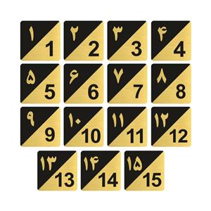 تابلو راهنما طرح پلاک اعداد مدل GNG1515 مجموعه 15 عددی
