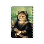دفترچه یادداشت بامبیلیپ مدل چوبی طرح گربه مونالیزا کد 8600456