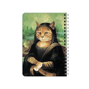 دفترچه یادداشت بامبیلیپ مدل چوبی طرح گربه مونالیزا کد 8600456 