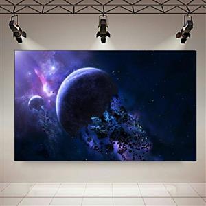 پوستر پارچه ای طرح کهکشان ستارگان مدل فرو پاشی سیارات کد AR20400 