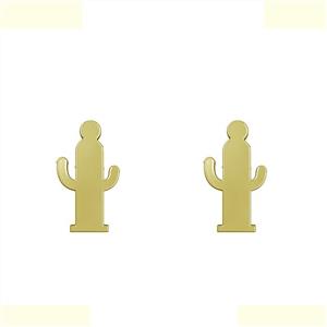 گوشواره طلا 18 عیار زنانه مدوپد مدل کاکتوس کد GA1-14612 -