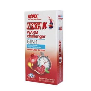 کاندوم ناچ کدکس مدل Warm Challenger 5 in1 بسته 12 عددی Nach Warm Challenger 5 in1 Condom 12PSC