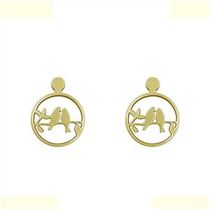 گوشواره طلا 18 عیار زنانه مدوپد مدل گنجشک کد GA1-13772 -