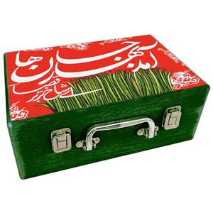 جعبه هدیه چوبی مدل چمدان بهاری کد WS614