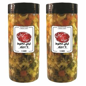 ترشی مخلوط با سبزی مجذوبی - 1500 گرم بسته 2 عددی