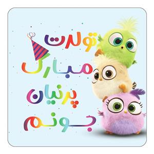 مگنت کاکتی طرح تولد پرنیان مدل پرندگان خشمگین Angry Birds کد mg63157 