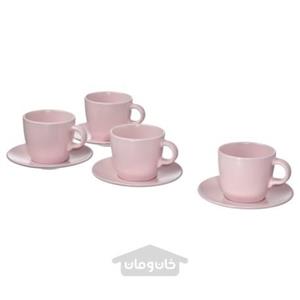 ست فنجان و نعلبکی 8 پارچه ایکیا مدل fargklar کد2124