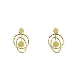 گوشواره طلا 18 عیار زنانه مدوپد مدل حلقه کد GA1-10061 -