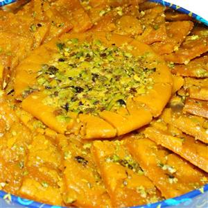 سوهان لقمه ای کره ای زعفرانی - 400 گرم