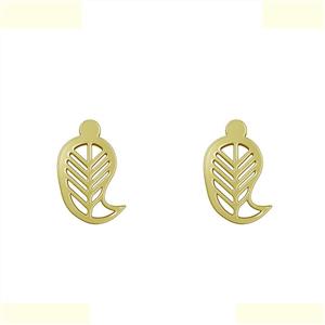 گوشواره طلا 18 عیار زنانه مدوپد مدل بته جقه کد GA1-10769 -
