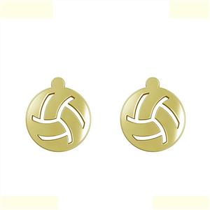 گوشواره طلا 18 عیار زنانه مدوپد مدل توپ والیبال کد GA1-12257 -