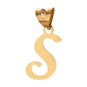 آویز گردنبند طلا 18 عیار زنانه مدل حرف S کد S2049 -