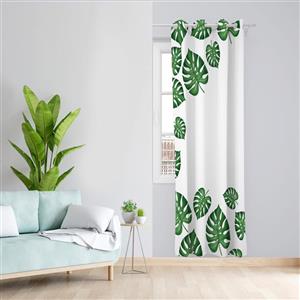 پرده طرح برگ انجیری مدل مخمل پانچی کد 1175 سایز 140x200 سانتی متر