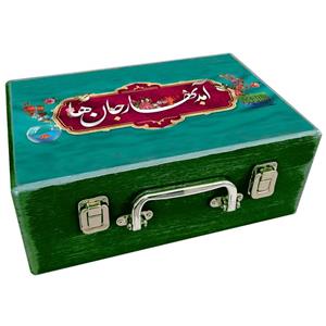 جعبه هدیه چوبی مدل چمدان بهاری کد WS625