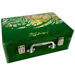 جعبه هدیه چوبی مدل چمدان بهاری کد WS622