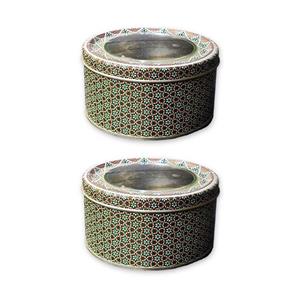 ظرف زعفران و ادویه مدل خاتم کد KH-EX2 بسته 2 عددی