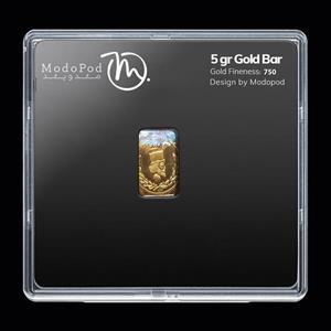 شمش طلا 18 عیار مدوپد مدل سبد و گل کد SG-10263 -