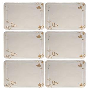 زیربشقابی طرح قلب کد 8767 بسته 6 عددی