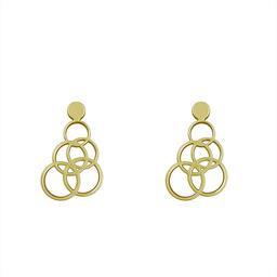 گوشواره طلا 18 عیار زنانه مدوپد مدل حلقه دایره کد GA1-13019 -