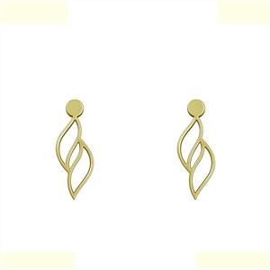 گوشواره طلا 18 عیار زنانه مدوپد مدل هندسی کد GA1-12775 -