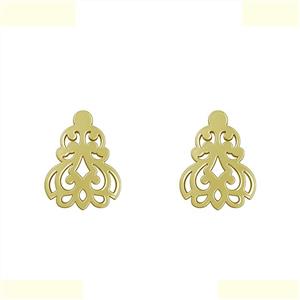گوشواره طلا 18 عیار زنانه مدوپد مدل اسلیمی کد GA1-15274 -