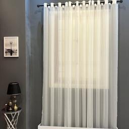 پرده مدل پانچی حریر ساده کد k21 سایز 140x275 سانتی متر