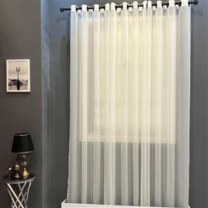 پرده مدل پانچی حریر ساده کد k21 سایز 140x275 سانتی متر