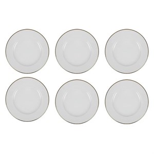 پیش دستی شرکت صنایع چینی تقدیس مدل تخت لب طلا بسته 6 عددی