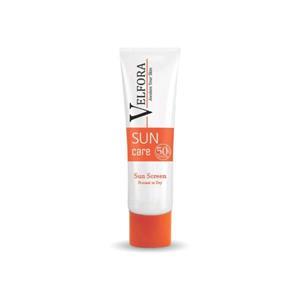 کرم ضد آفتاب بدون رنگ ولفرا SPF50 مدل 01 مناسب پوست های خشک و حساس حجم 40 میلی لیتر