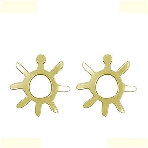 گوشواره طلا 18 عیار زنانه مدوپد مدل خورشید کد GA1-16172 -