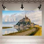 پوستر پارچه ای طرح معماری تاریخی مدل مونت سنت میشل فرانسه کد AR31225