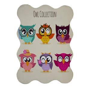 پادری مدل دالبر طرح OWL COLLECTION کد 8402 سایز 80x110 سانتی متر