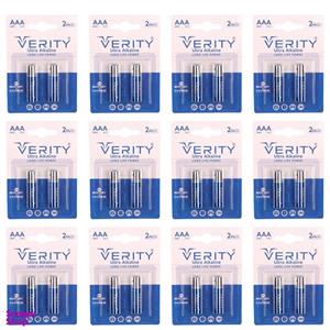 باتری نیم قلمی وریتی مدل Ultra Alkaline بسته 24 عددی