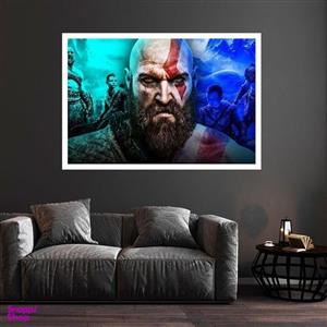 تابلو بکلیت طرح بازی God of War مدل قاب شاسی W-s9648
