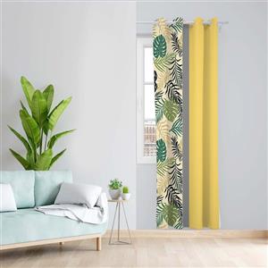 پرده طرح برگ انجیری مدل مخمل پانچی کد 1735 z سایز 140x200 سانتی متر