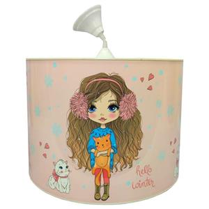 لوستر کودک مدل دختر و گربه