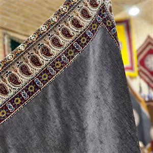 رومیزی مخمل قلمکار مدل دور رنگی